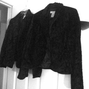 Small fur and suede jackets. Size 6.